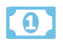 Simple illustration of a one-dollar bill